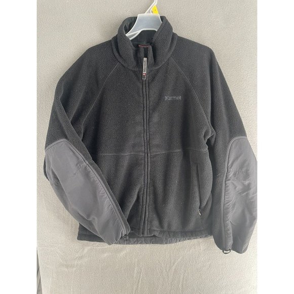 Marmot Jacket Sweater Mens XL Fleece Outdoor Full Zip Mock Neck Hiking Softshell - Picture 1 of 12